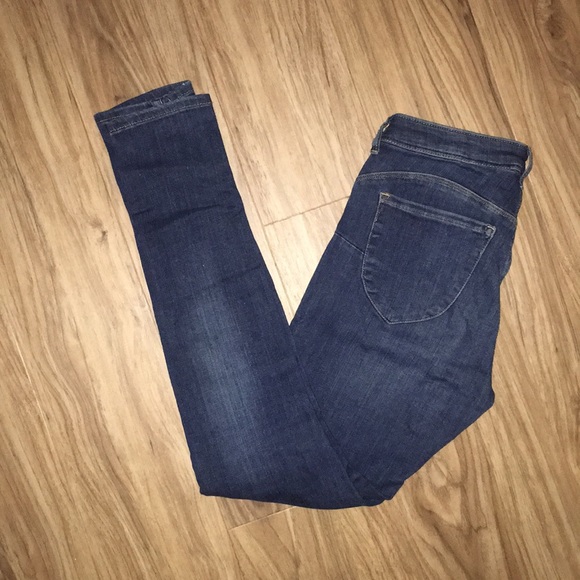 H&M Distressed Dark Wash Jeggings - Picture 2 of 4